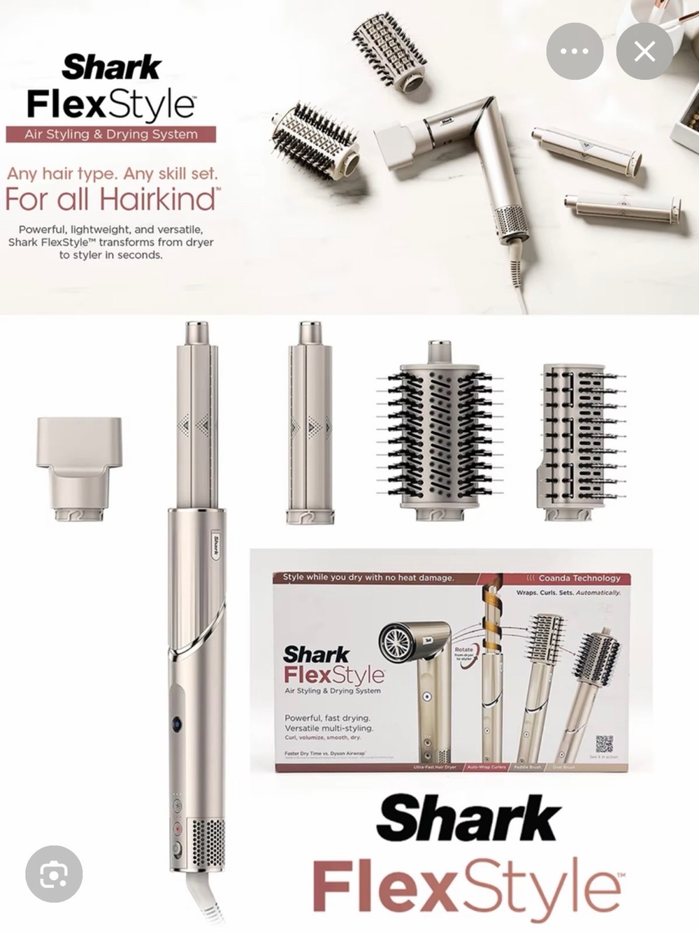 Shark FlexStyle Air Styling & Drying System - Champagne